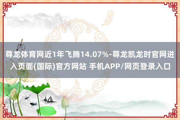 尊龙体育网近1年飞腾14.07%-尊龙凯龙时官网进入页面(国际)官方网站 手机APP/网页登录入口