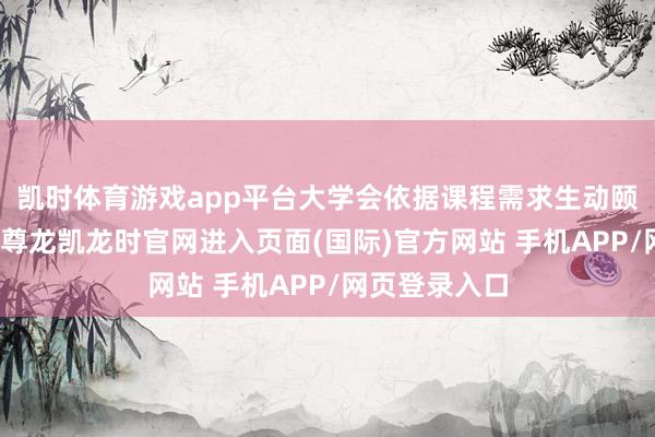 凯时体育游戏app平台大学会依据课程需求生动颐养上课本领-尊龙凯龙时官网进入页面(国际)官方网站 手机APP/网页登录入口