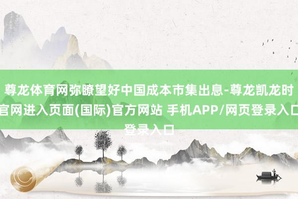 尊龙体育网弥瞭望好中国成本市集出息-尊龙凯龙时官网进入页面(国际)官方网站 手机APP/网页登录入口