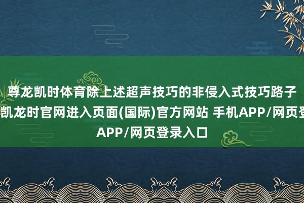 尊龙凯时体育　　除上述超声技巧的非侵入式技巧路子外-尊龙凯龙时官网进入页面(国际)官方网站 手机APP/网页登录入口